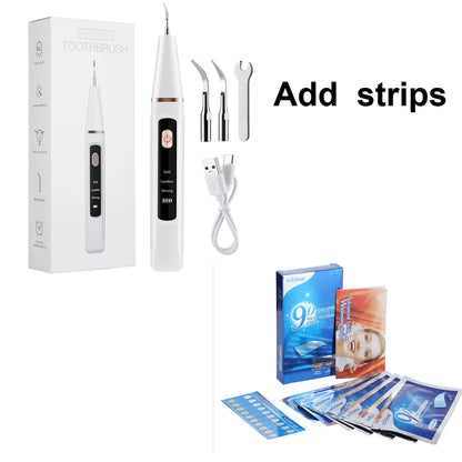 Electric Ultrasonic Teeth Tartar Cleaner Dental Scaler - Teeth Whitening Stain & Plaque Removal Tool for Oral Care