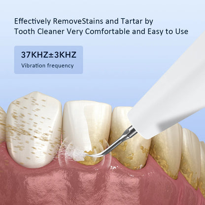 Electric Ultrasonic Teeth Tartar Cleaner Dental Scaler - Teeth Whitening Stain & Plaque Removal Tool for Oral Care