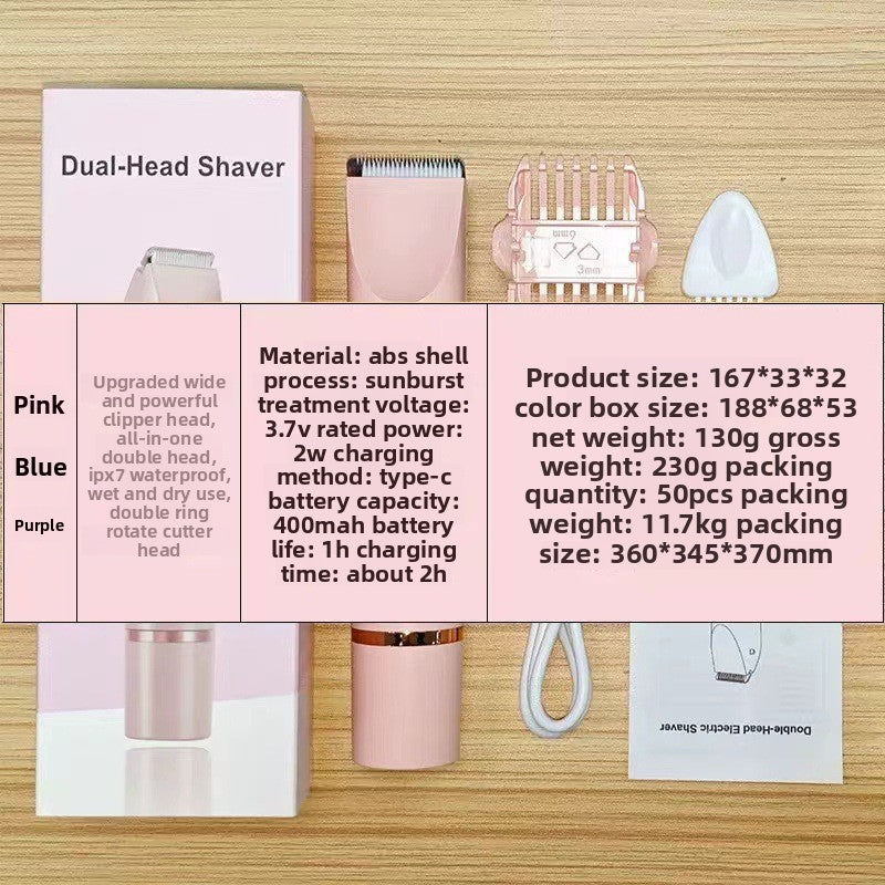 GlowGlide USB Rechargeable Hair Removal Shaver